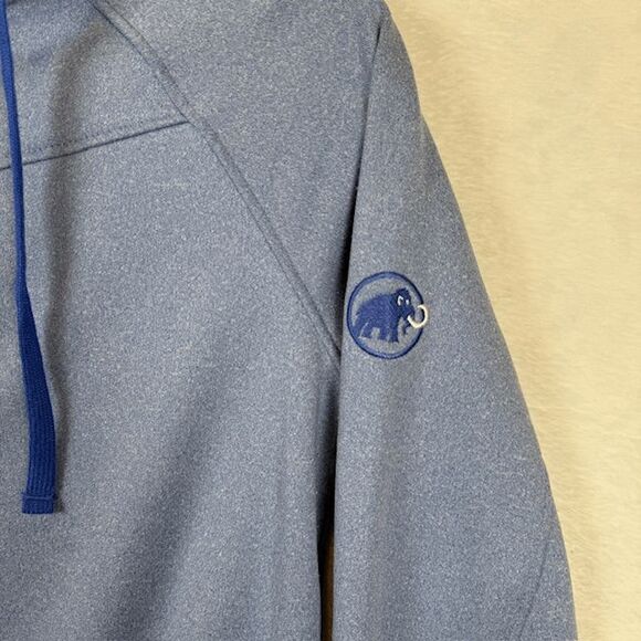 Mammut Runbold ML Hooded Jacket Midweight Performance Fleece Blue Men's Small - Picture 2 of 13